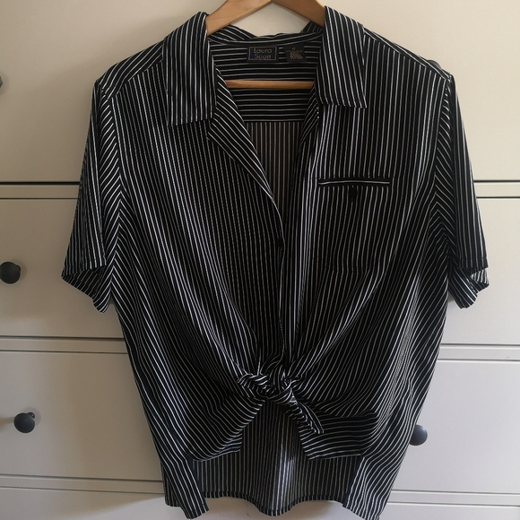 80s inspired striped top - Picture 1 of 3